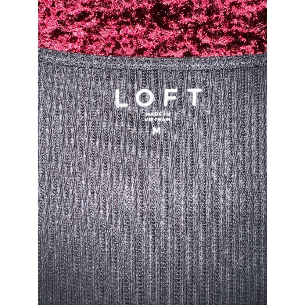 Women’s Black Ribbed Longsleeve Top Flutter Shoulders MEDIUM - Picture 7 of 8
